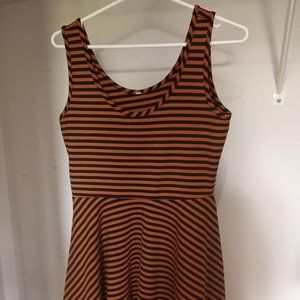Stripe skater dress
